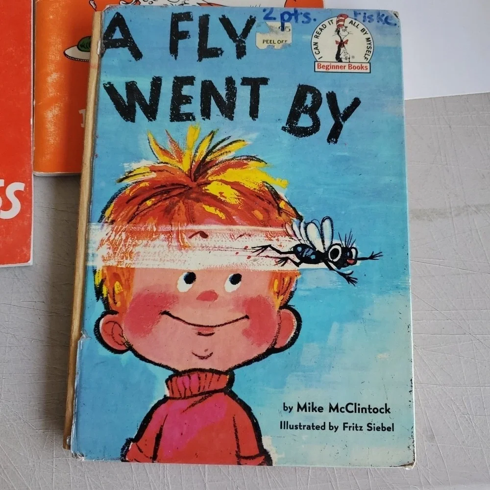 Lot of 10,Dr. Seuss Readers by Dr. Seuss HC/PB A Fly Went By Cat in the Hat‎ vtg